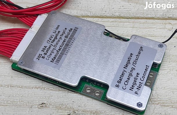 20S 30A 74V BMS áramkör túlmelegedés védővel ballanszeres Li-ion akku