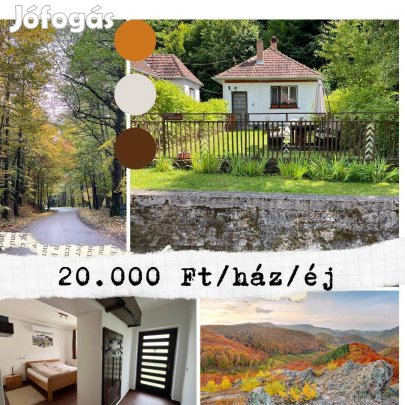 20.000 Ft/ház/éj - Zempléni nyaralás önálló apartmanházban