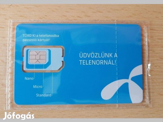 20 952 53 52 Telenor Yettel SIM Mobi Telefon Kártya Jó Könnyű VIP Szám