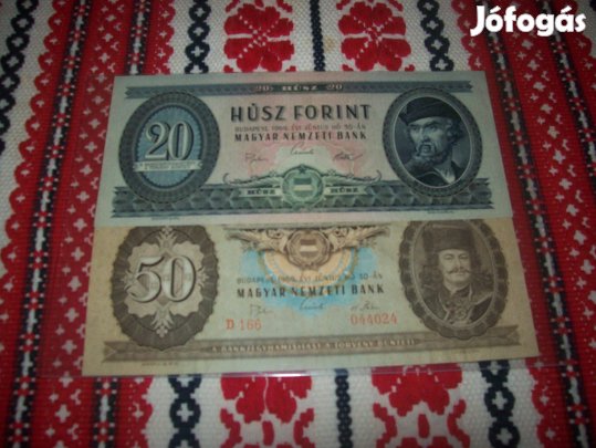 20, 50 forintos 1969 évjáratú. Ritka