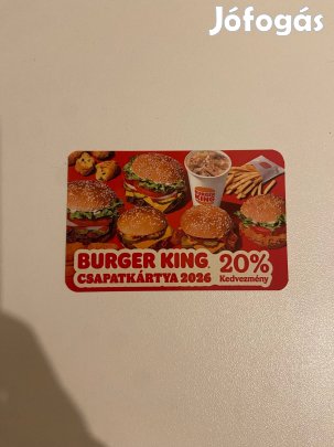 20%-os Burger King csapatkártya