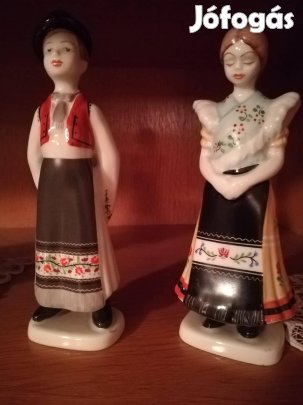 20 cm magas Hollóházi sérült matyó pár eladó