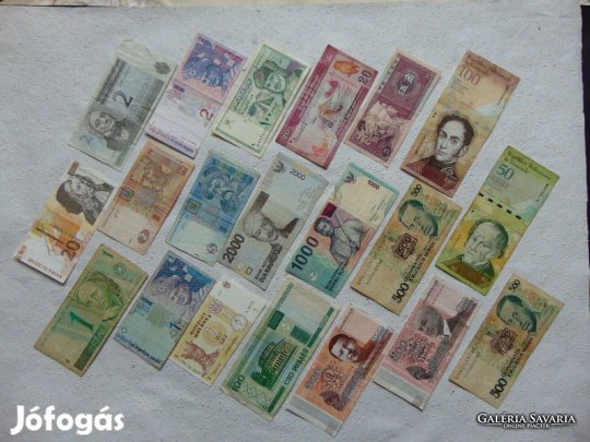 20 darab külföldi bankjegy LOT ! A Kép szerinti állapotban