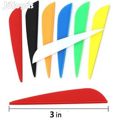 20 db MŰanyag Toll 3"-os 7,6 cm Piros színŰ  (4799)