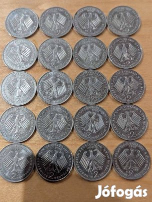 20 db NSZK 2 márkás érme