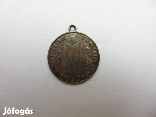 20 krajcár átalakítva medál