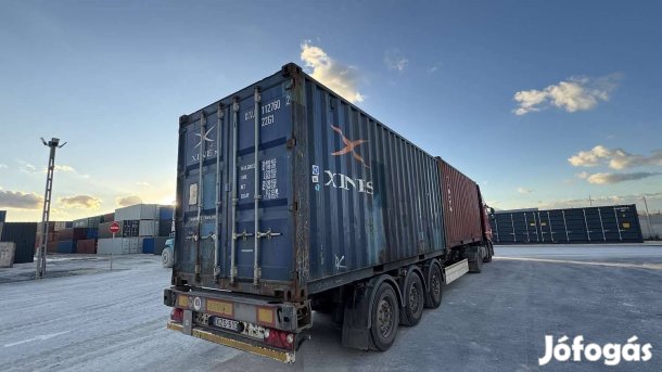 20 lábas használt hajózási konténer/raktárkonténer