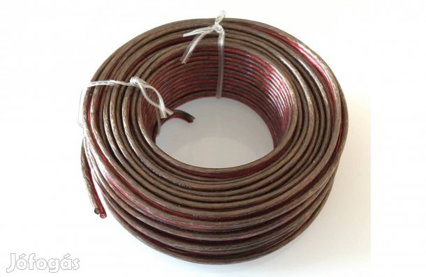 20 m Hangszóró kábel 2 x 0,5 mm Hangszórókábel vezeték 90Ft/M