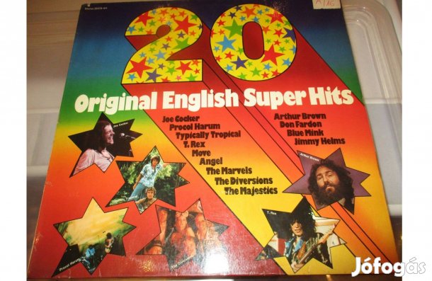 20 original english super hits bakelit hanglemez eladó