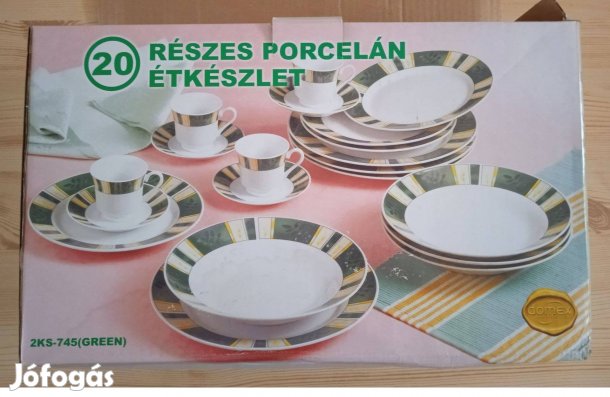 20 részes porcelán étkészlet.Új!