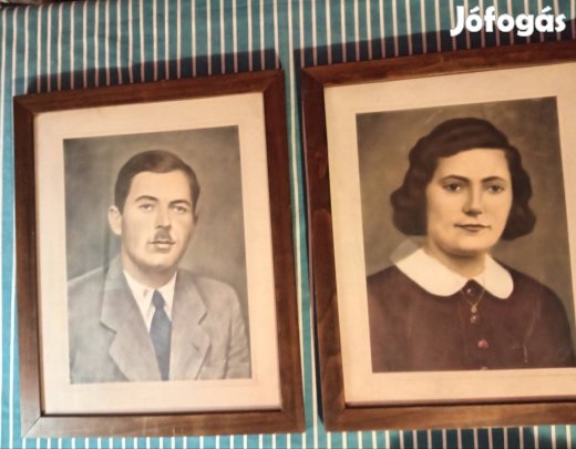 20.sz.-i nagyméretű fotóportré páros