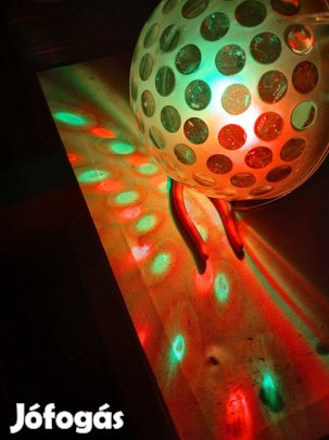 20cm-es disco gömb 4 szinű forgó ledes új állapotú