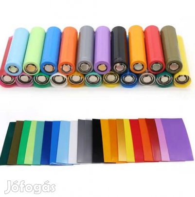 20db Zsugorfólia 18650 Akkumulátorokhoz Sárga színŰ (5118)