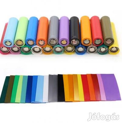 20db Zsugorfólia 18650 Akkumulátorokhoz Zöld színŰ (5120)