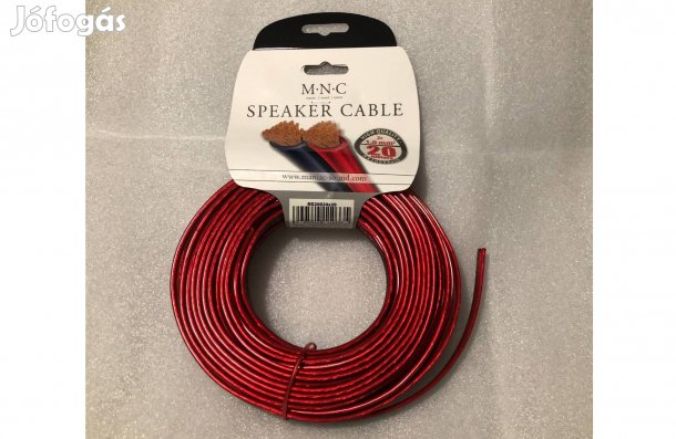 20m Hangszóró kábel 2x 1,0 mm Transparent piros fekete hangszórókábel