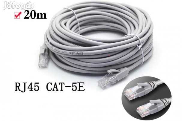 20m-es Szerelt al-rz ethernet beltri  UTP Cat5e patchkbel
