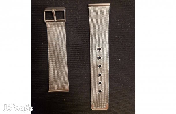 20mm-es milánói (mesh) acél óraszíj