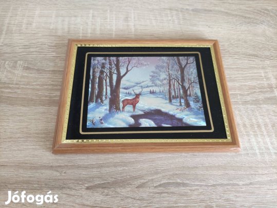 20x15 cm-es fali téli tájkép hibátlan