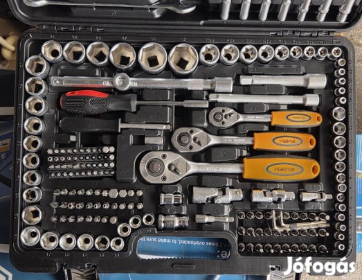 214 részes szerszámkészlet, krovakészlet 
