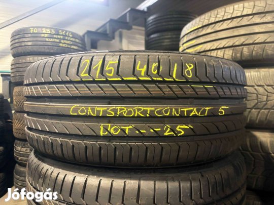 215/40r 18 Continental Új 2025 nyárigumi 4db eladó 215/40r18 garnitúra