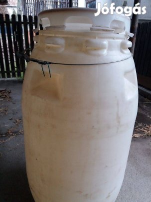 220 l-es műa. hordó, tetővel eladó