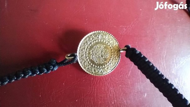 22 karátos arany török negyed arany (Çeyrek Altin) érme karkötő