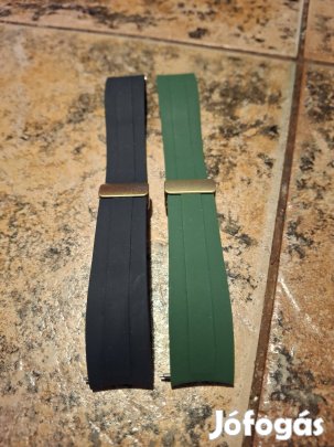 22mm-es óraszíj, zöld/fekete eladó 