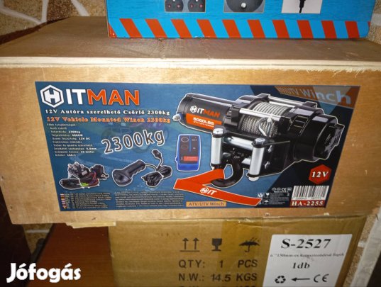 2300 kg autós csörlő távirányítós 