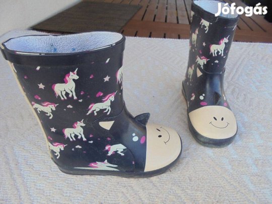 23-as 24-es unikornisos vászon bélésű lány gumicsizma