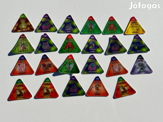 23db Régi Eredeti Magyar nyelvű Pokemon Tazo / Trio egyben eladó