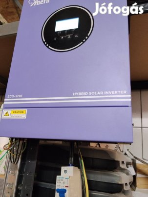 24V 230Ah Lifepo4 akku + 3000VA hibrid inverter új garival