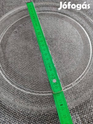 24,5 cm középes sima mikró forgó üvegtányér