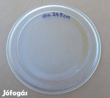 24.5 cm mikrohullámú sütő forgótányér, üvegtányér, mikrosütő tányér