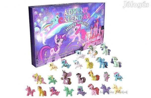 24 db-os Adventi kalendárium naptár figura szett - pónik