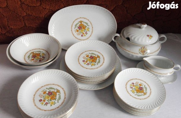 24 db-os, 6 személyes, német porcelán étkészlet (Bavaria 182)