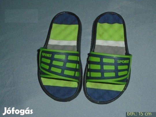 24-es méretű kék zöld papucs (méret 24)