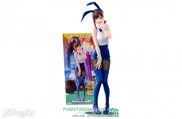 24cm Chainsaw Man anime figura - Kobeni sexy lány kék nyuszi ruhában