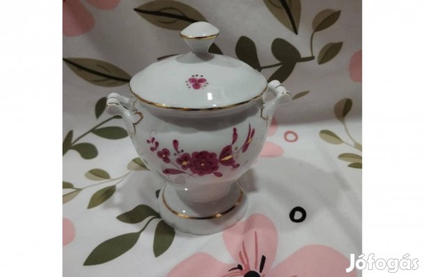 2500/11 Kézzel festett Aquincum porcelán mustártartó