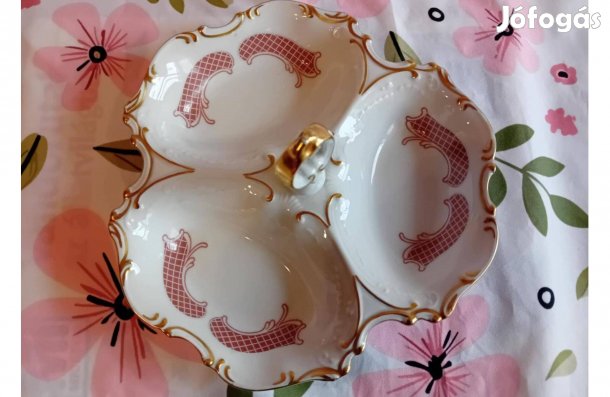 2500/55 Pirken Hammer csehszlovák porcelán osztott kínáló tál