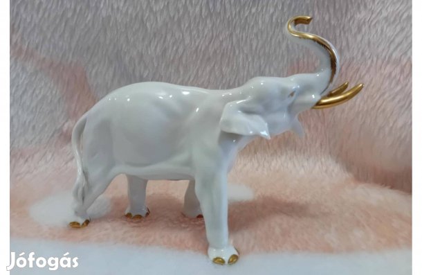 2502/19 Nagyon ritka Volkstedt német porcelán elefánt