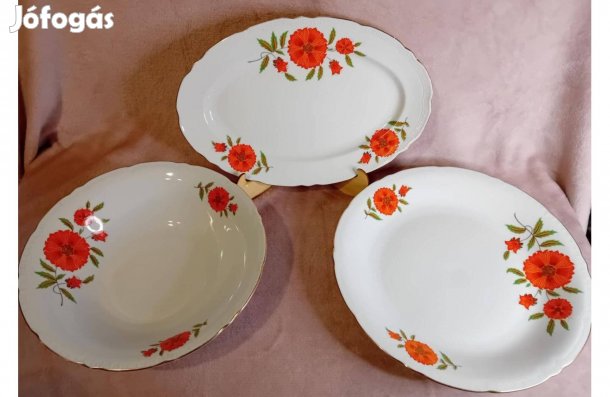 2512/43 Dvory csehszlovák porcelán kínáló tálak