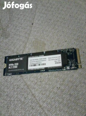 256Gb-os Gigabyte Nvme SSD (új, gyors, készletkisöprés) Postázom is!
