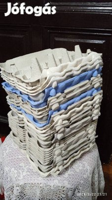 25 darab egyszer használt 10 tojásos papír tojástartó