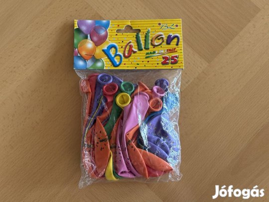 25 db olasz színes lufi készlet új bontatlan