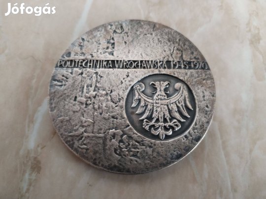 25 éves A Lengyel Műszaki Egyetem 1970-es ezüstözött érem