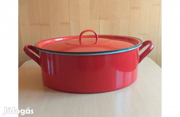 25 literes zománcos lábas fedővel