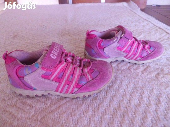 25-ös Grenies kombinált bőr lány cipő tépőzáras 25