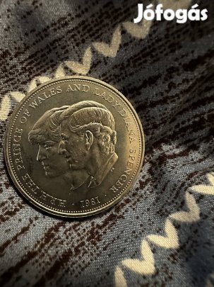 25 pence 1981 - Károly herceg és Lady Diana Spencer esküvője