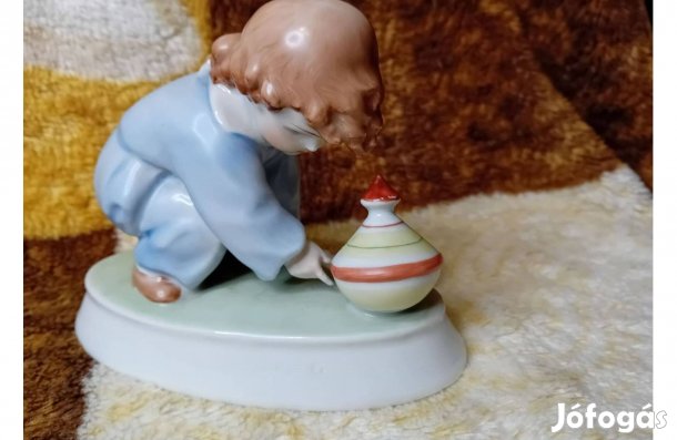 2601/57 Zsolnay Sinkó porcelán búgócsigás gyerek