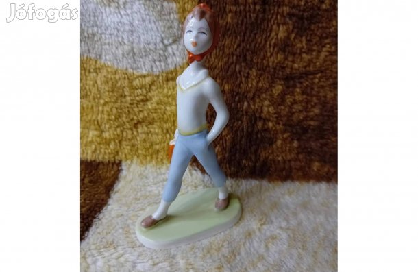 2601/67 Aquincum porcelán esernyős kislány